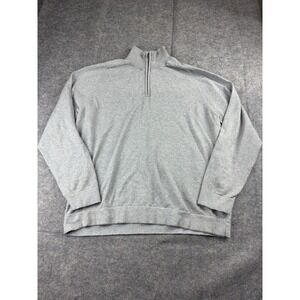 L.L.Bean Vintage 1/4 Zip Pullover Sweater Cotton Cashmere Blend Gray Men's XL